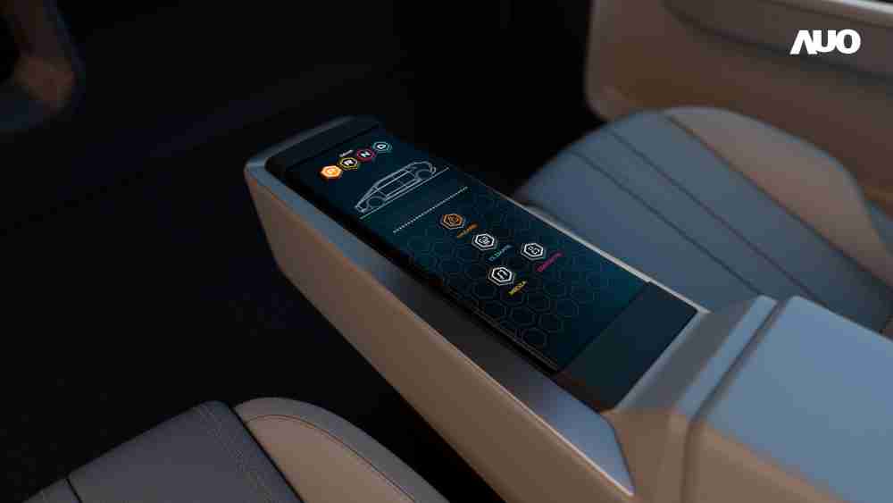万利以人性化设计打造多变形态中控显示(Morphing Center Control)，，，，不使用时仅平面显示信息，，进行操作时，，，显示器则会动态隆起，，，转变成3D实体按钮，，，并有触觉回馈，，展示人机互动新体验